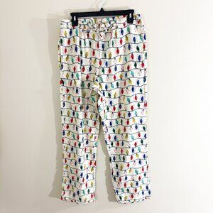 NWOT Hanna Andersson Multicolor Christmas Light Print Flannel Pajamas Unisex S